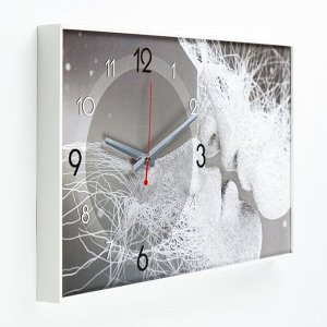 Часы-картина настенные, интерьерные "Лица", плавный ход, 57 х 35 х 4 см