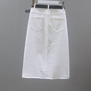 Юбка белая Белая джинсовая юбка с разрезом (без ремня)
Талия 74
Бедра 100
Длина 75