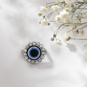 Булавка-оберег "Глазик", 1,3 см, цвет синий в серебре