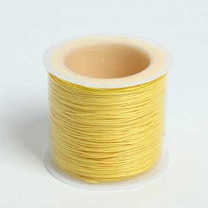 Шнур вощеный из полиэстра d=0,5мм, L=50м, цвет жёлтый