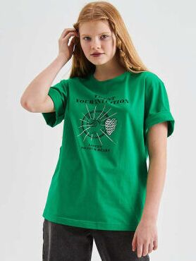 Футболка для девочки, футболка зеленая