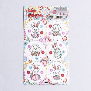 Наклейка для цветов и подарков "Кролик и яйцо", 16 х 9,5 см 9533336
