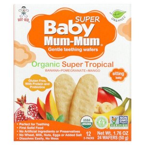 Hot Kid, Baby Mum-Mum, оригинальные рисовые галеты, 24 галет, 50 г