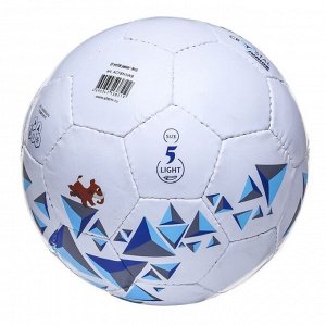Мяч футбольный ATEMI CRYSTAL JUNIOR, PVC, бел/син/гол, размер 5, 7-10лет, р/ш, окруж 68-70