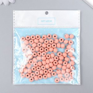Бусины для творчества дерево «Персиковый», d=0.8 см, набор 20 г