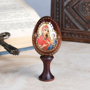 Яйцо сувенирное "Богоматерь Иверская", на подставке