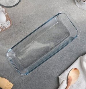 Посуда для СВЧ, 1120 мл, стекло, без крышки, прямоугольная, 70 х 250 х 120 мм. BORCAM