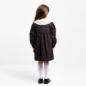 Платье детское с воротником KAFTAN 34 (122-128 см), цвет черный