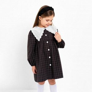 Платье детское с воротником KAFTAN 34 (122-128 см), цвет черный