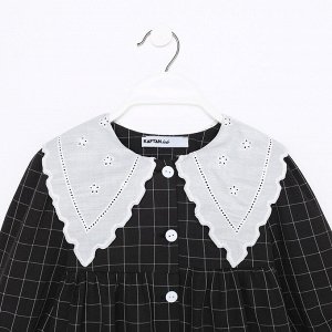 Платье детское с воротником KAFTAN 34 (122-128 см), цвет черный