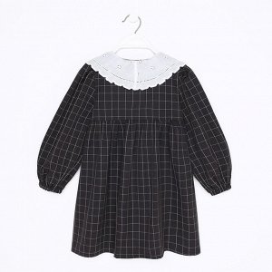 Платье детское с воротником KAFTAN 34 (122-128 см), цвет черный