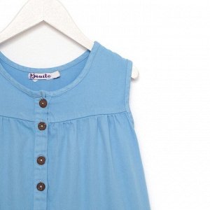 Платье для девочки, цвет голубой, рост 128