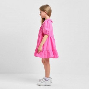 Платье детское с воротником KAFTAN 30 (98-104 см), ярко-розовое