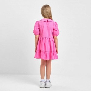 Платье детское с воротником KAFTAN 30 (98-104 см), ярко-розовое
