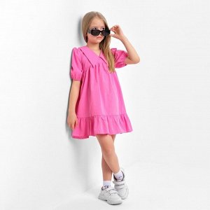Платье детское с воротником KAFTAN 30 (98-104 см), ярко-розовое