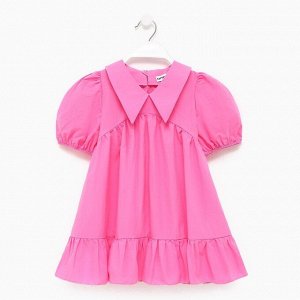 Платье детское с воротником KAFTAN 30 (98-104 см), ярко-розовое