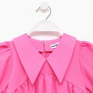 Платье детское с воротником KAFTAN 30 (98-104 см), ярко-розовое