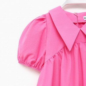Платье детское с воротником KAFTAN 30 (98-104 см), ярко-розовое