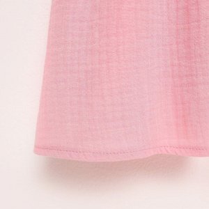 Платье детское с рюшей KAFTAN "Муслин", р 26 (80-86см), розовый