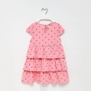 Платье для девочки, цвет розовый/чёрный, рост 128