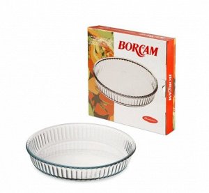 Посуда для СВЧ, d 260 мм, 1720 мл, стекло, без крышки, круглая, BORCAM