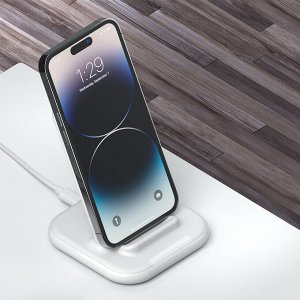 Зарядная станция Deppa QI Fast Charge 15W, белая, 24020