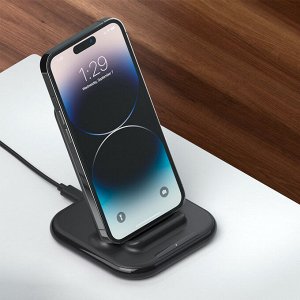 Зарядная станция Deppa QI Fast Charge 15W, черная, 24019