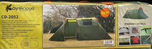 Палатка Палатка туристическая Chanodug.

Размер :  (210х240)х260х170 см.
Высота палатки 170 см.
Размер сумки 66х20х20 см.

Выполнена из высокопрочного, водоотталкивающего материала (3000 мм), что обес