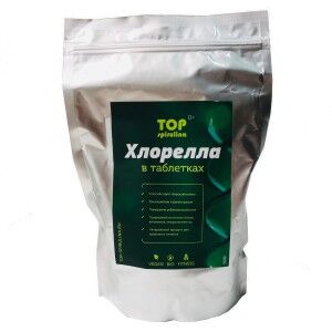 Хлорелла живая в таблетках, 500гр Top Spirulina