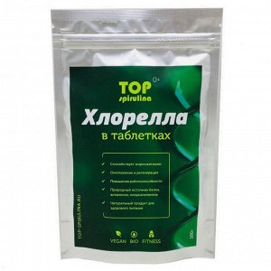 Хлорелла живая в таблетках, 100гр Top Spirulina