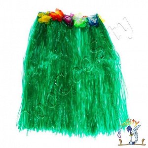 Гавайская юбка, 60 см, зеленая