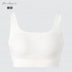 UNIQLO - бесшовный топ-бюстгальтер без косточек - 01 OFF WHITE