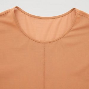 UNIQLO — прозрачная футболка с круглым вырезом - 09 BLACK