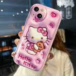Фактурный чехол на iPhone с принтом