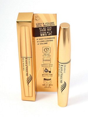 Тушь с экстрактом чёрной икры для придания объёма ресницам EASY & VOLUME REAL MASCARA