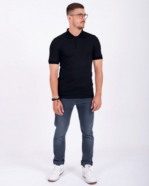 Рубашка поло с коротким рукавом 1707-016 черный