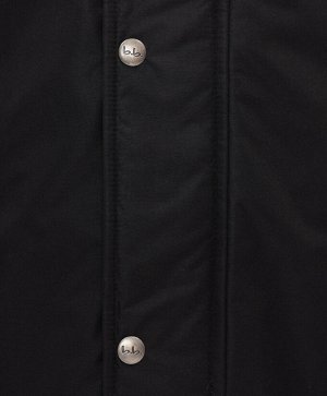 Пальто с капюшоном черное Button Blue