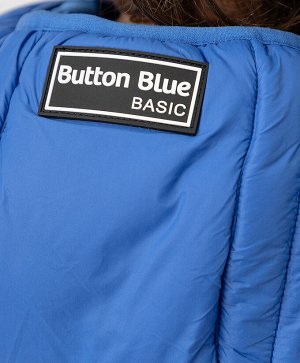 Куртка демисезонная базовая с капюшоном синяя Button Blue