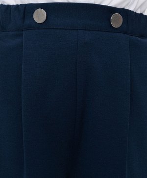 Шорты трикотажные с защипами синие Button Blue