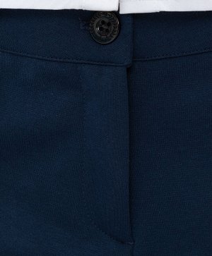 Брюки со стрелками синие трикотажные Button Blue