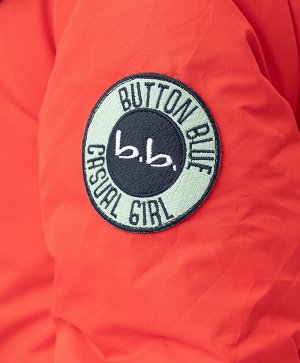 Button-blue Полупальто демисезонное с капюшоном красное Button Blue