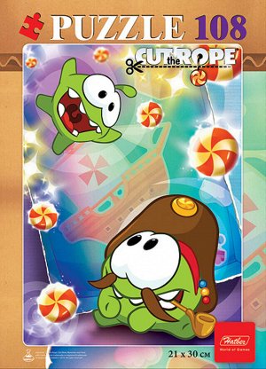 ПАЗЛЫ-ИГРА 108 элементов А4ф 210х300мм -CUT THE ROPE-