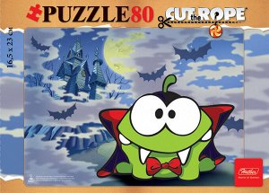 ПАЗЛЫ-ИГРА 80 элементов А5ф 165х230мм -CUT THE ROPE-