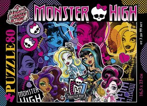 ПАЗЛЫ-ИГРА 80 элементов А5ф 165х230мм -Школа Монстров-(Monster High)