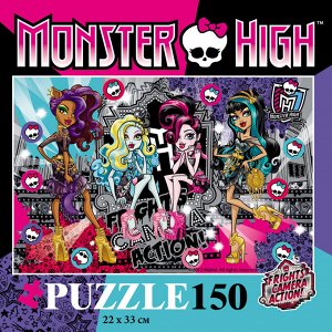 ПАЗЛЫ-ИГРА 150 элементов А4ф 220х330мм -Школа Монстров-(Monster High)