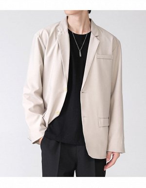 Пиджак мужской на пуговицах бежевого цвета