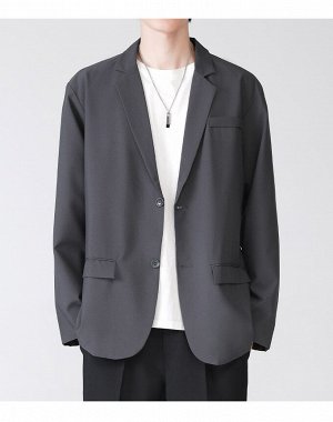Пиджак мужской на пуговицах серого цвета
