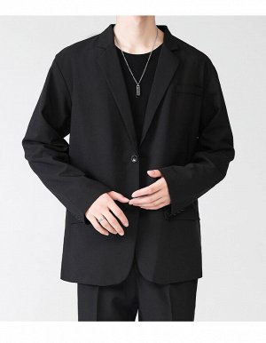Пиджак мужской на пуговицах черного цвета