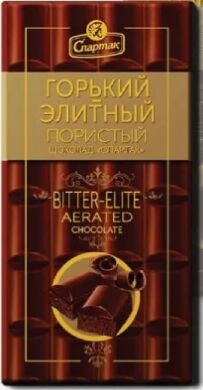 Шоколад СПАРТАК пористый ГОРЬКИЙ ЭЛИТНЫЙ 70 гр