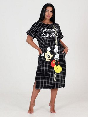 Удлиненная женская туника с микимаусом